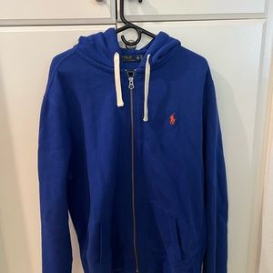 Polo Ralph Lauren Zippered Royal Blue Hoodie